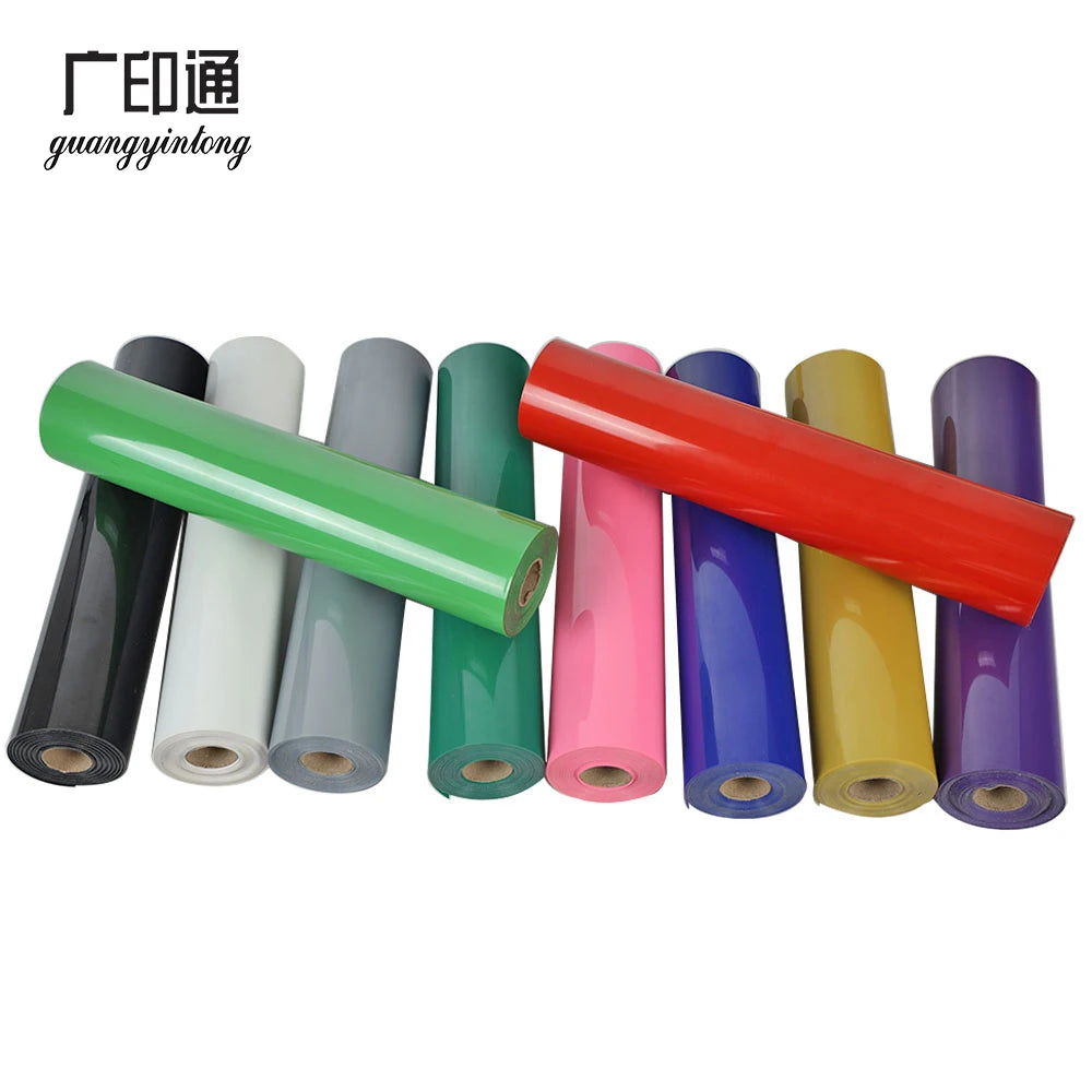 Guangyintong High Quality PVC-K Model Gravure Printed Sticky Glossy Heat Transfer Film Vinyl Clothing Textiles Easy-to-Use Go