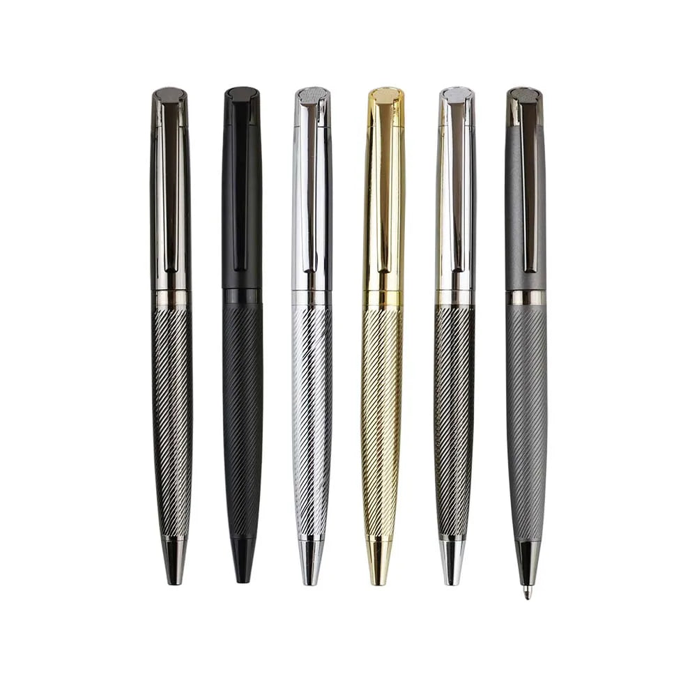 GemFully Hot Selling 2024 New Product Blue Ink Ballpoint Pen Black Metal Pen Roller Ball Pens for Sublimation