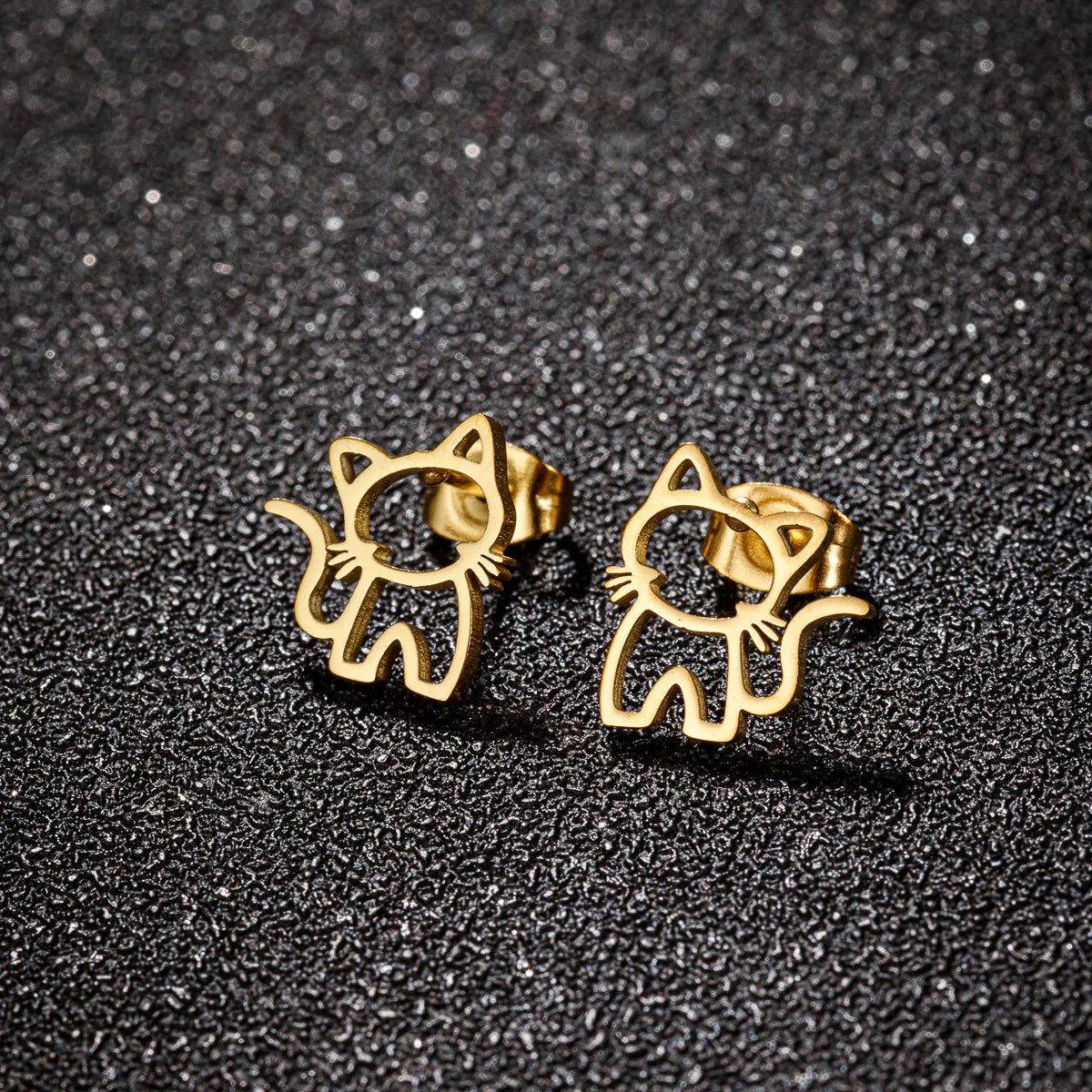 Fashion Cute Animal Stud Earrings Ins Personalized Stainless Steel Cute Dog Bulldog Earrings Studs for Girls