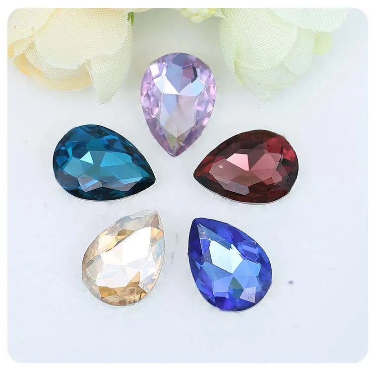 Hot Sale 3D Flat Bottom Shaped Drill Mobile Phone Rhinestone Transparent Glass with Super Flash Color Drop Stretch Feature