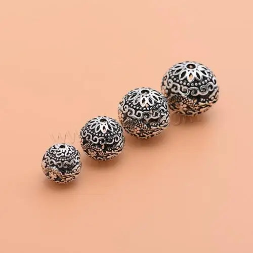 Wholesale 925 Sterling Silver Hollow Jewelry Beads Polished Different Size for Choice Original Color 1625179