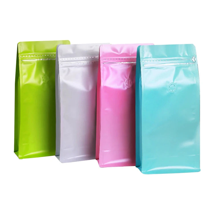 Gravure Printing100g 250g 500g Foil Lined Coffee Bean Bag with Valve