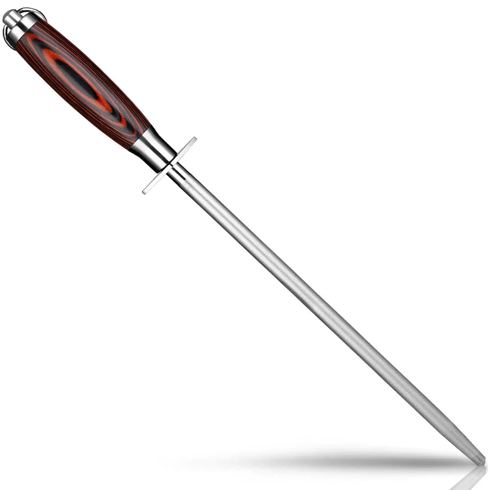 Professional Diamond Knife Sharpener 12 Inch Color Wood Handle Handheld Kitchen Knife Sharpener Fast sharp for All Knives