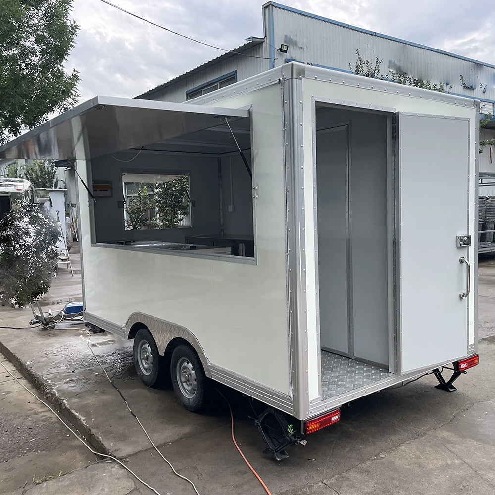 Food Truck for Falafel Hotel Rolling Cart With Toilet Coffee Cart Foodtrailer Drivable Food Truck Trailer