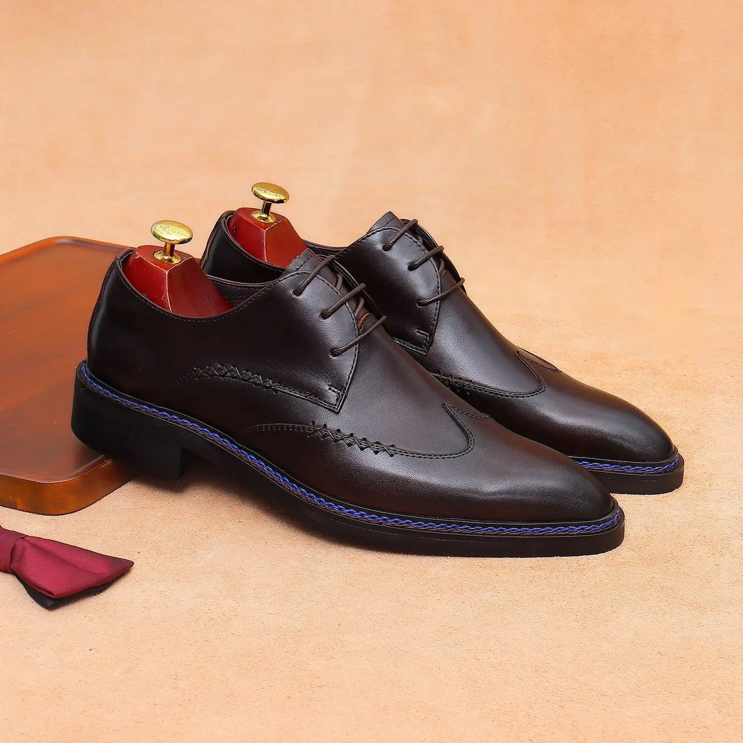 New Design Plus Size Men's Breathable Cow Genuine Leather Oxford Shoes Formal Business Office Career Professional Dress Shoes