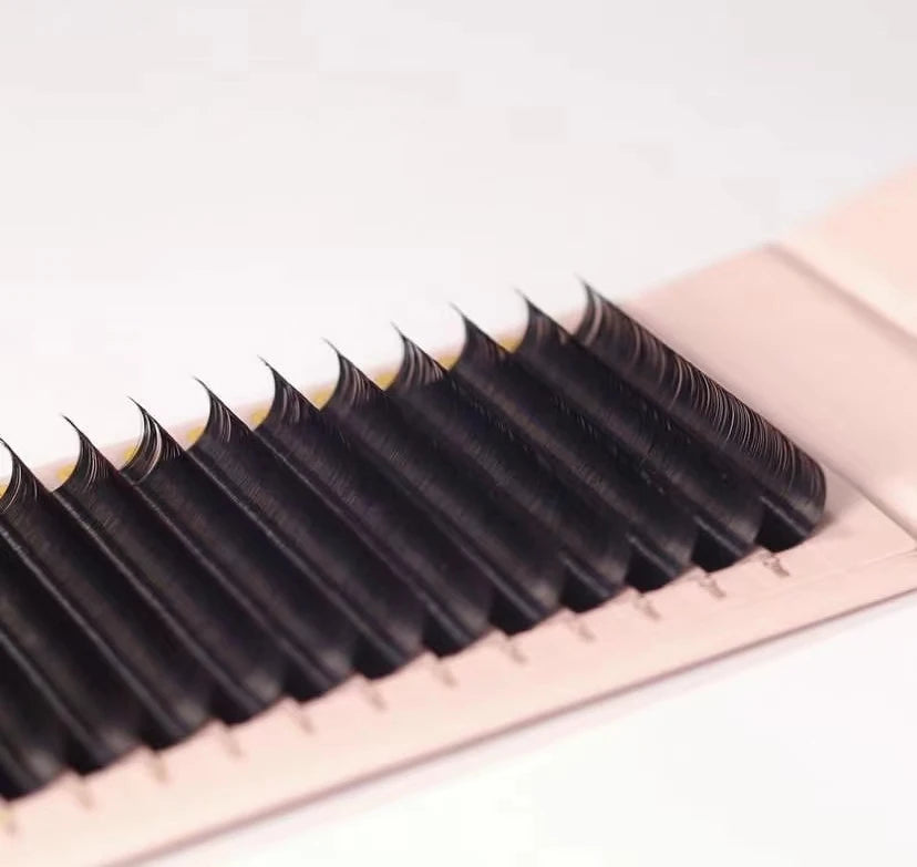 Custom Logo Volume Matte Black Flat Cashmere Lash Extensions Tray Supplies Individual Volume Eyelash Extensions