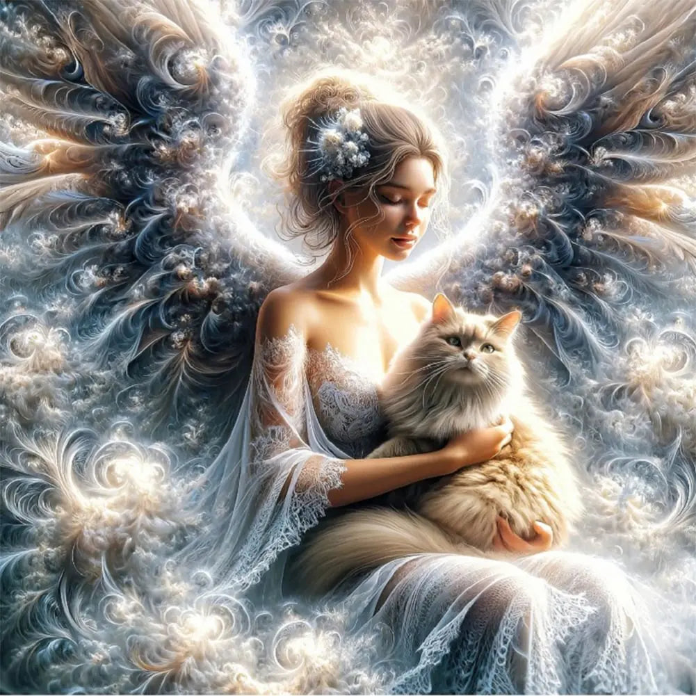 1PC 30x30cm DIY Angel Virgin Wall Decor Diamond Painting Full Round 5D Acrylic Modern Decor Diamond Painting for Home Decorat