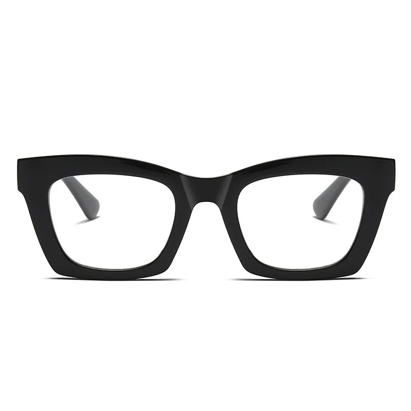 Thick Optical Anti Blue Light Blocker Eyewear Sheet Square Optical Frame Color Contrast CP Plug-in Flat Lens Optical Glasses