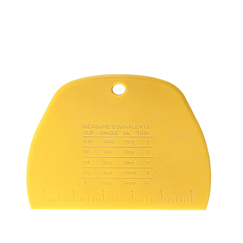 Multipurpose Plastic Food Scraper  Dough Cutter Bench Scraper With Measuring Scales for Kitchen Baking