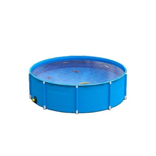 Hot Sale Koi Fish Tank Indoor Blue PVC Aquarium with High Sustainability Low Price Fish Farming Equipment Sustainable Fish Tu