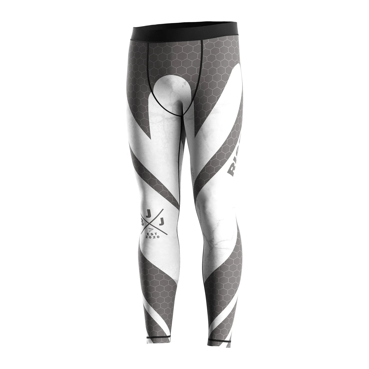Mens Fight Spats Performance Training Pants Moisture Wicking High Stretch Fabric for NO GI BJJ Jiu-Jitsuand Recovery