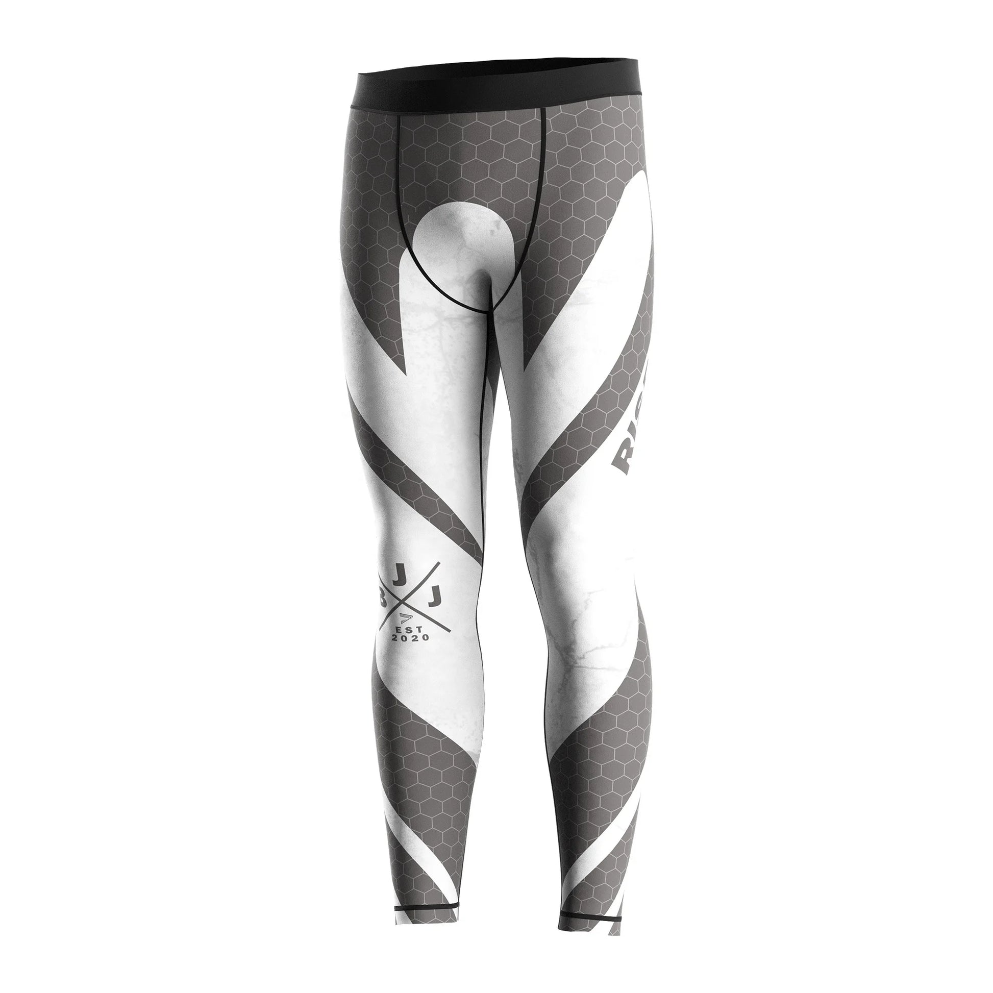 Mens Fight Spats Performance Training Pants Moisture Wicking High Stretch Fabric for NO GI BJJ Jiu-Jitsuand Recovery