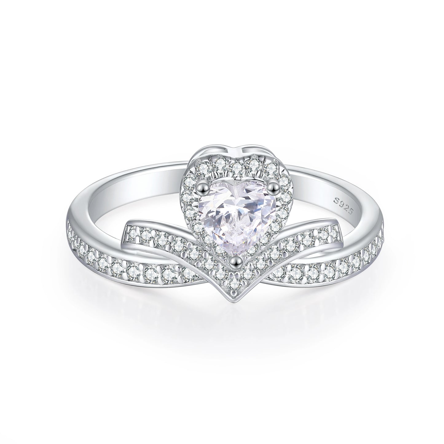 Women Eternity Rings Fine Jewellery 3A CZ Wedding Engagement Bling Diamond Ring Pure 925 Sterling Silver Rings