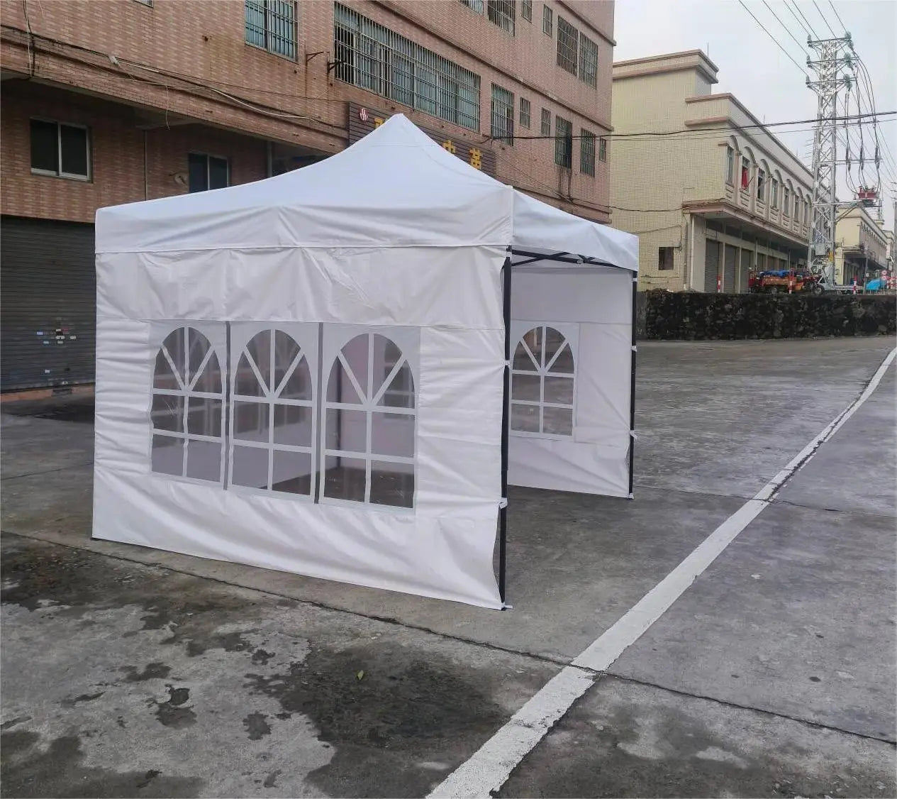 Ty 3x3m Hex Steel Heavy Duty Outdoor Advertising Folding Event Tent Marquee