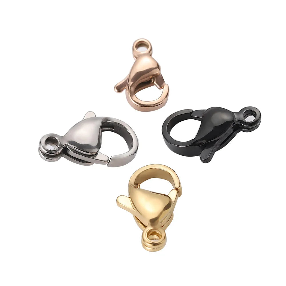 GP Trigger Clasp Gold-Plated Stainless Steel Lobster Clasp for Permanent Jewelry Chains Making Bracelets and Necklaces