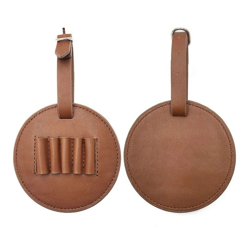 Luxury Leather Golf Tee Holder Portable Belt Mounted Golf Tee Carrier with Clip for Golf Course