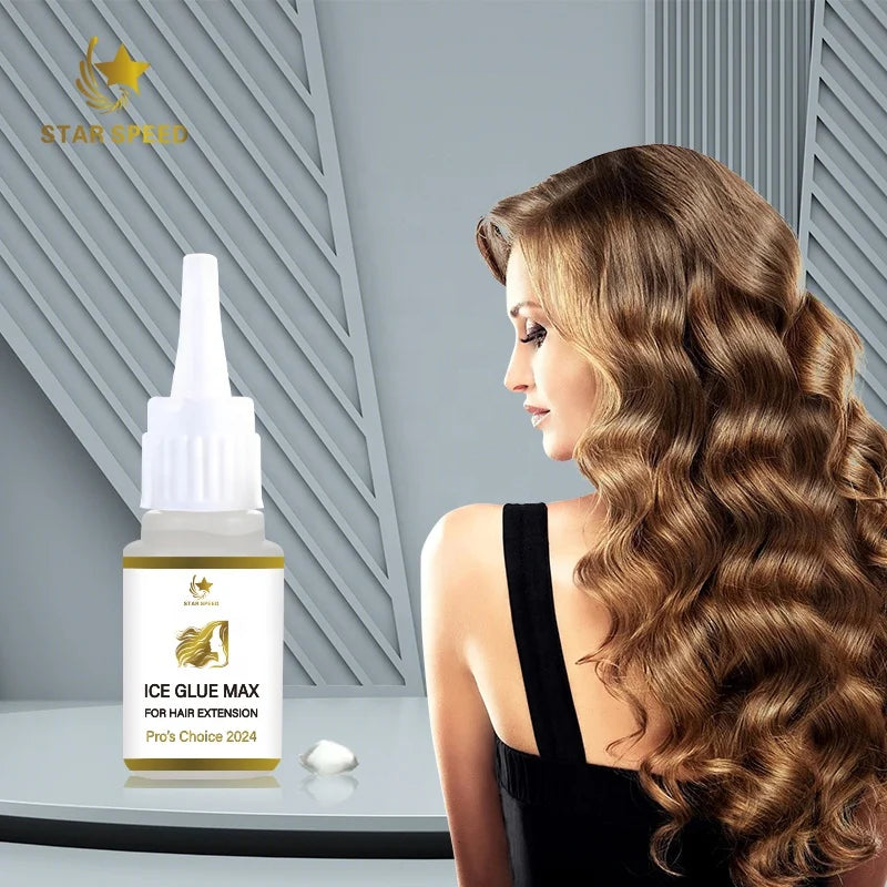 Star Speed Ice Natural Hair Extension clear Gel  Ice Extensions Hair Gel Human Hair Ice Extensions clear Gel