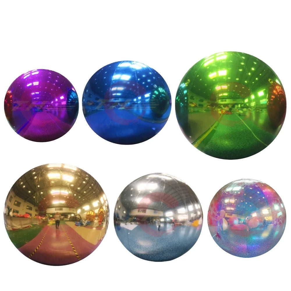 Free Door Shipping Giant Inflatable Mirror Ball Floating Sphere Mirror Balloon Disco Stage Decoration for Sale