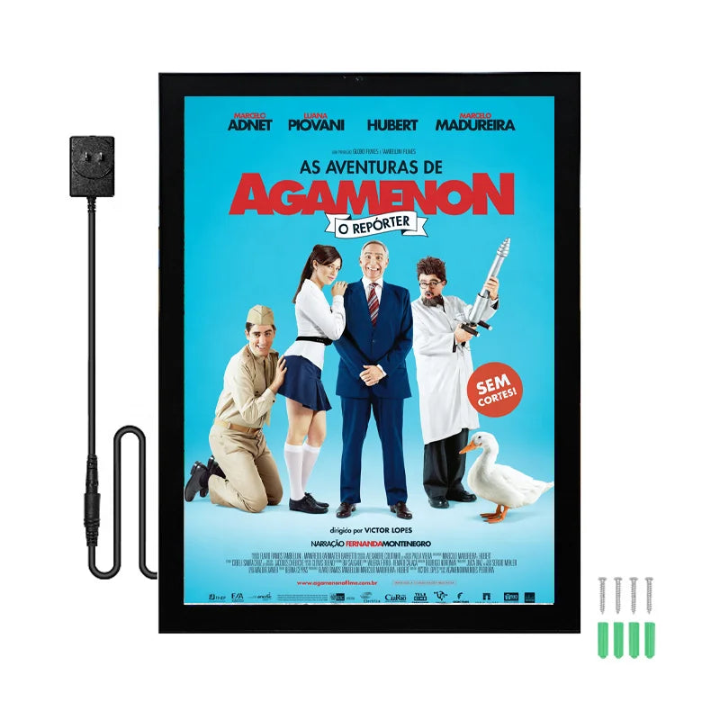 Board Display Led Backlit Light Box Magnetic Ad Video 60 cm Magnetic Box with Led Light