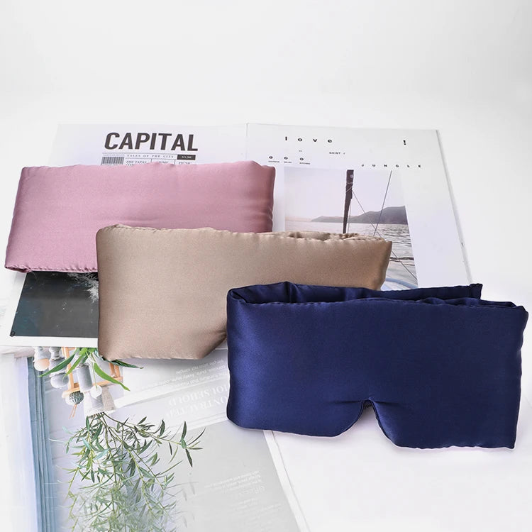 Wholesale Reusable  Adjustable Blindfold Custom Mulberry Silk Eye Sleep Mask for Women