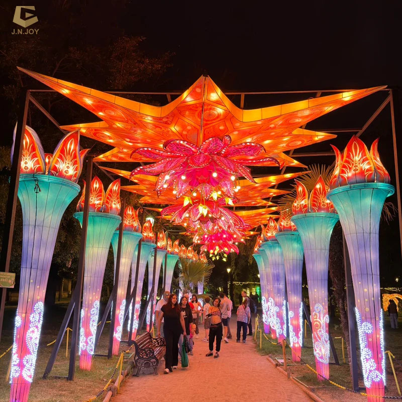 CCFL96 Zigong Festival Lantern Chinese Silk Passage Lantern for Garden