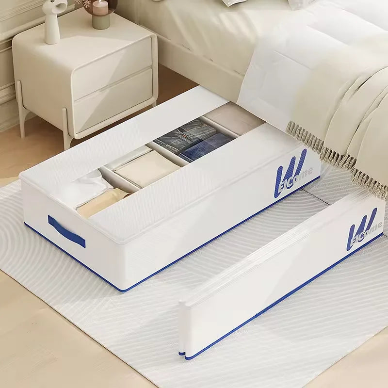 New Dust-Proof Moisture-Proof Foldable Eco-Friendly Lacquer Finish Clothing Storage Box Underbed Multi-Functional Compartment