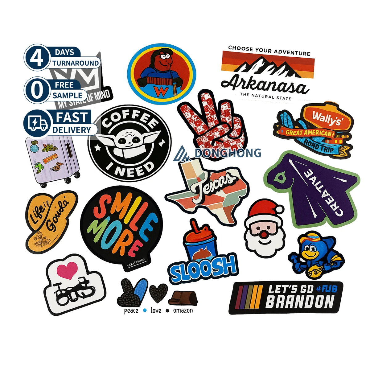 UV Custom Printing UV-Resistant Weatherproof Personalized PVC Vinyl Stickers for Outdoor Waterproof Stickers