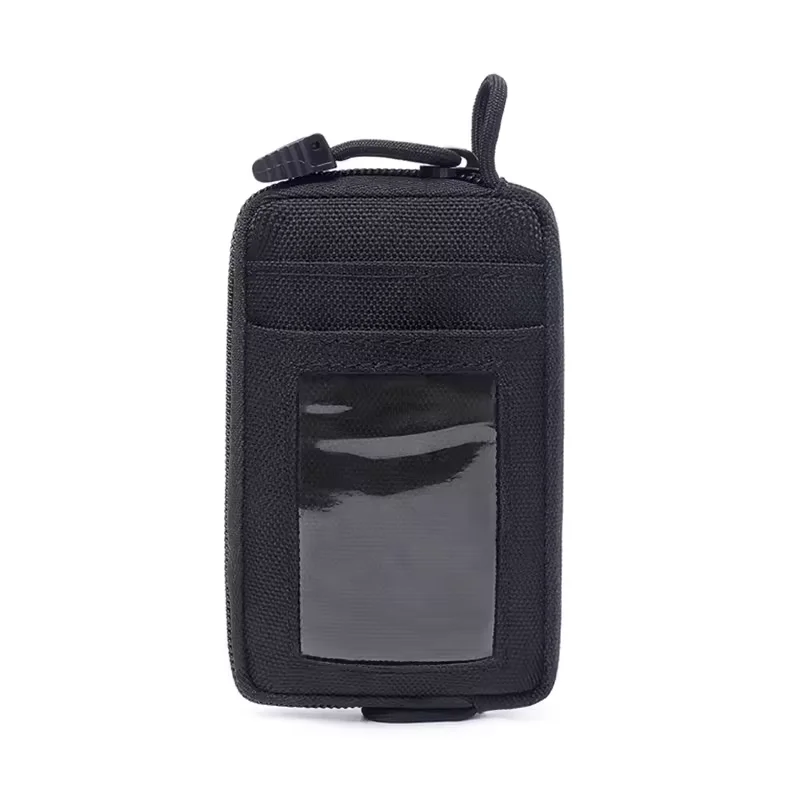 Tactical EDC Organizer Pouch Zipper Wallet Key Clip Coin Pocket 600D Nylon MOLLE Accessories Bag Waterproof Unisex Outdoor/Da