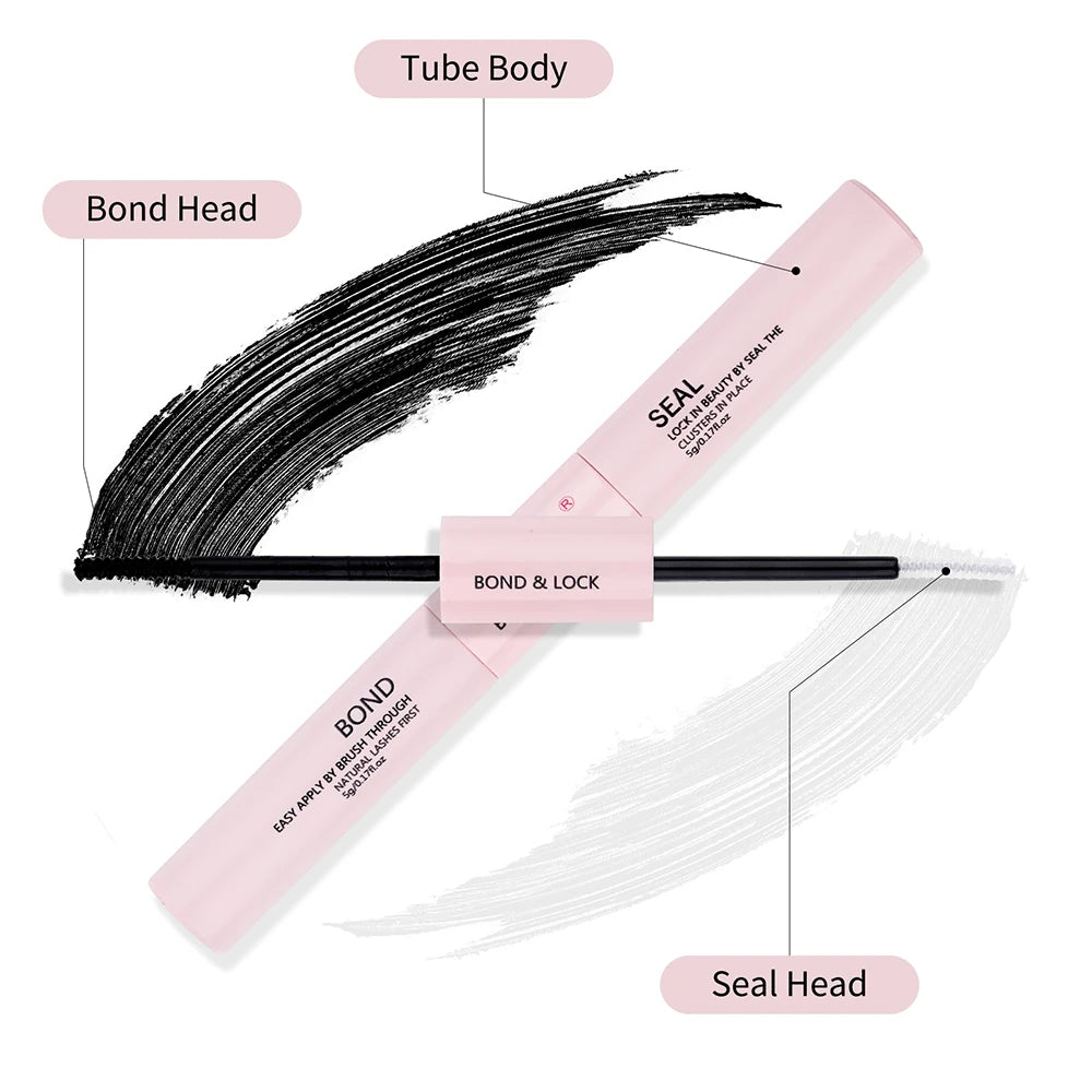 Long Lasting No Smell Lash Bond Seal Wholesale Pre Cut Professional Cluster Segment Diy Waterproof Oil Resistant Lash Glue