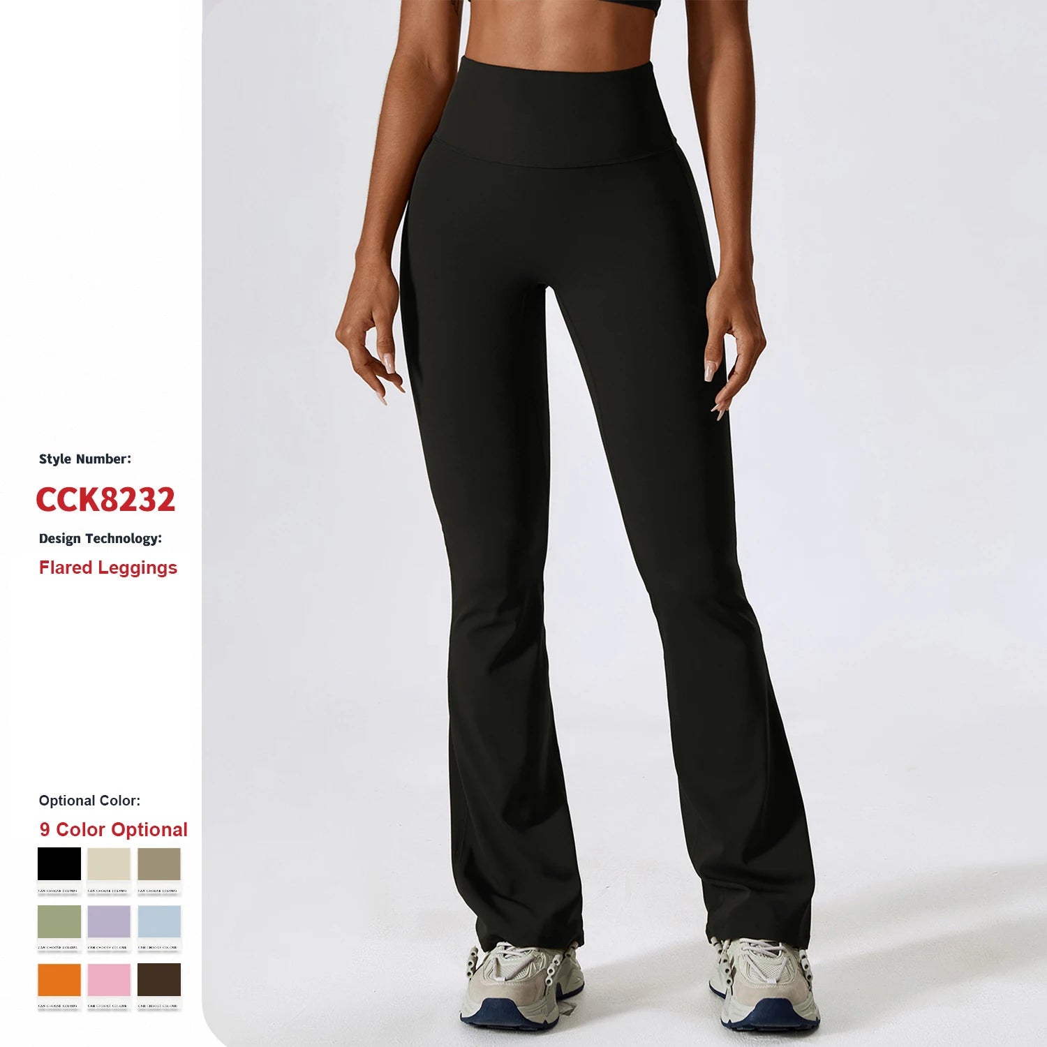 Casual Flare Trousers Butt Lifting Fitness Gym Suit Workout Custom logo Sports Yoga Bu High Waist Running Yoga Wear Pants Fla