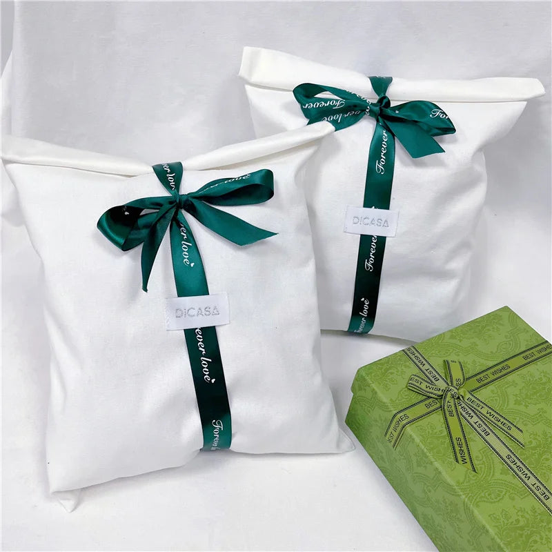 CH Customizable Label Organic Cotton Envelope Dust Bag for Gift Packaging Pouch Handbag Clothing and T-shirts Packing