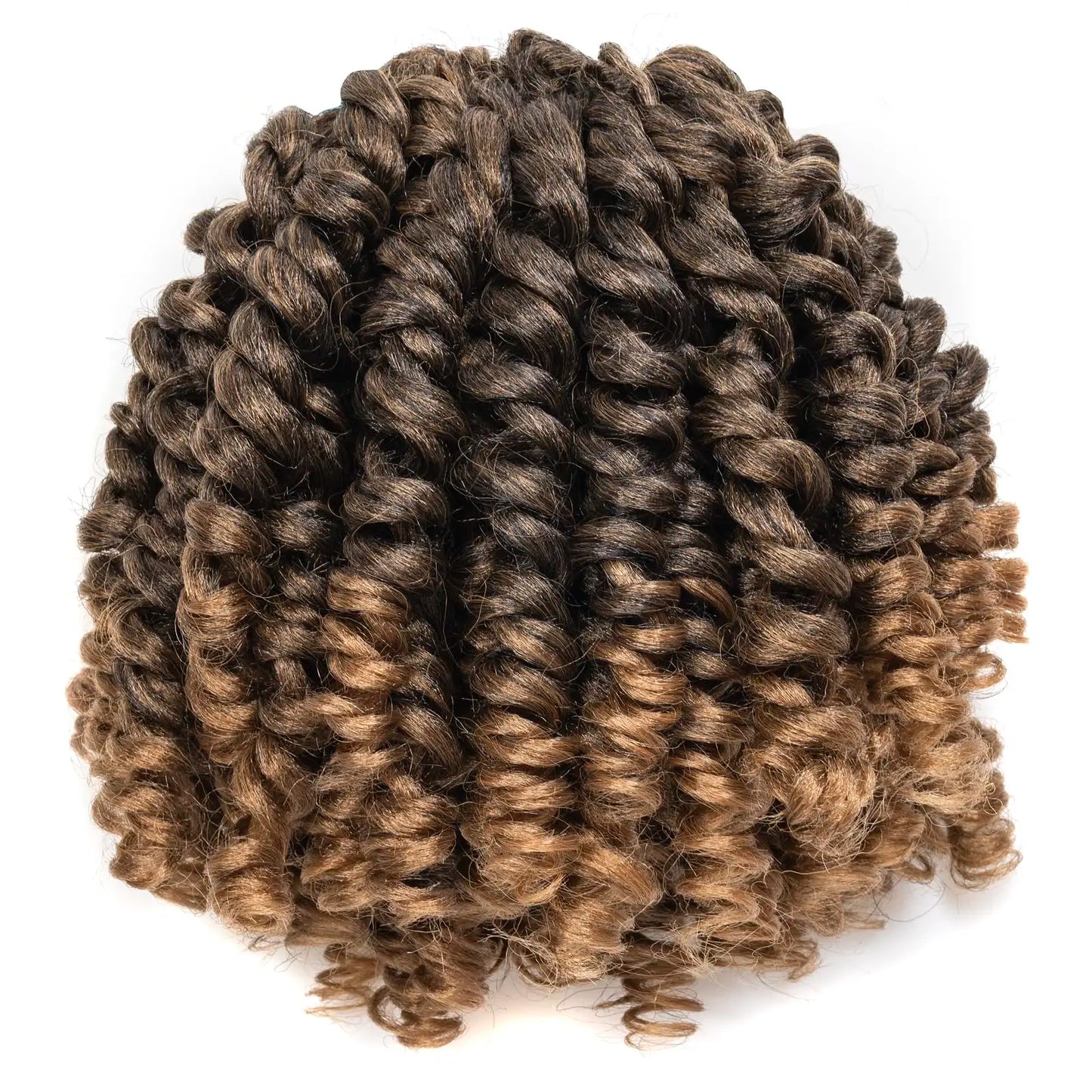 Synthetic Wand Curl Pre Twisted Crochet Dreadlocks Braiding Bulk High Temperature Fiber 8inch 80g 20 Strands Single Weft Hot