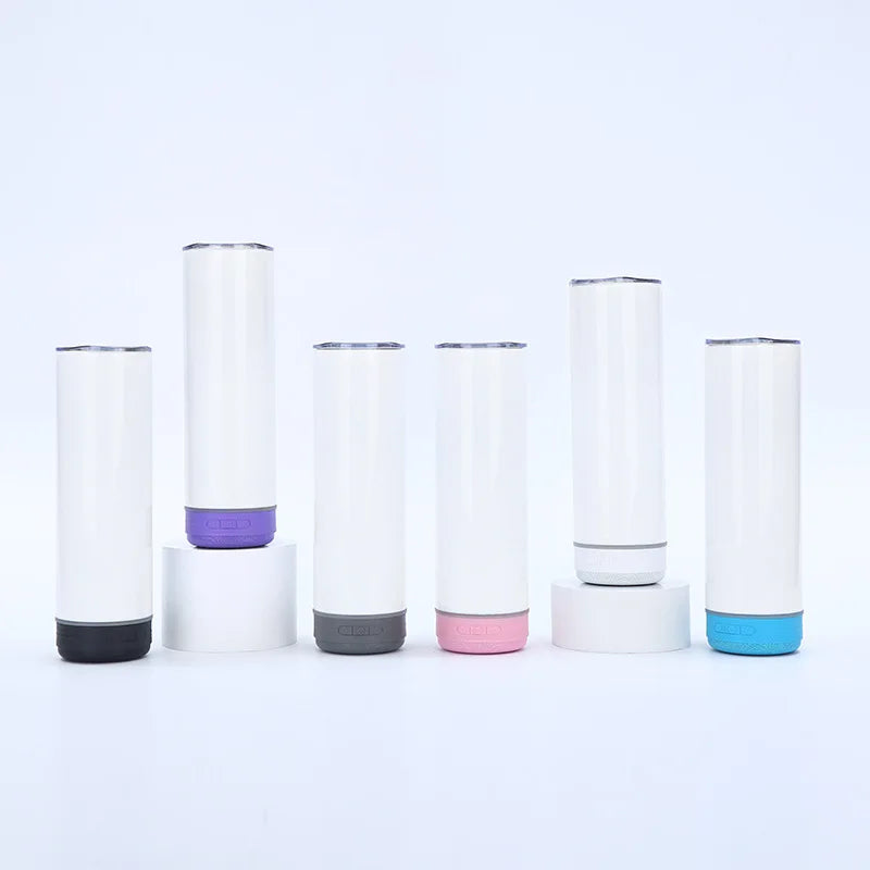 Sublimation Blank 20oz Digital Wireless Music Speaker Stainless Steel Eco-Friendly Thermal Insulation Water Bottle Cup Tumble