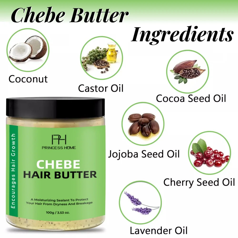 Private Label Shea Butter Chebe Powder Nourishing Prevent Hair Breakage Repairing Hair Growth Chebe Hair Butter 100g