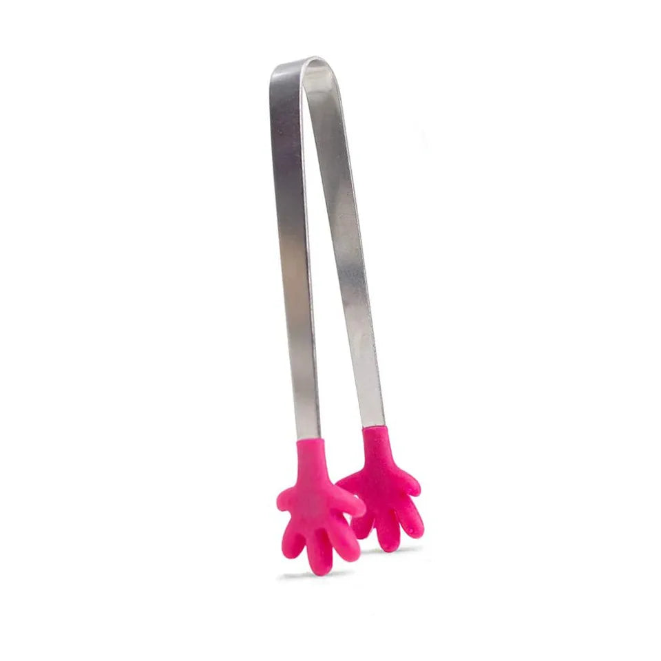 Mini Hand-Shaped Silicone Food Tongs Non-Stick Dishwasher & Oven Safe Kitchen Utensils for Ice and Food Prep Home Kitchen Use