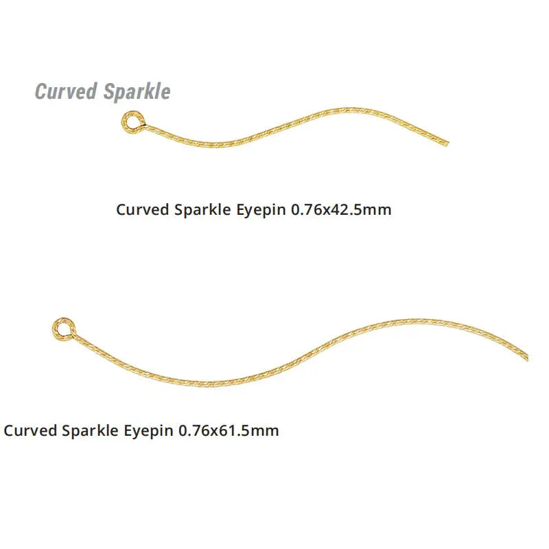 GP Hot Sale Jewelry Findings Gold Filled 9 Word Eye Pins for DIY Earring Making Accessories