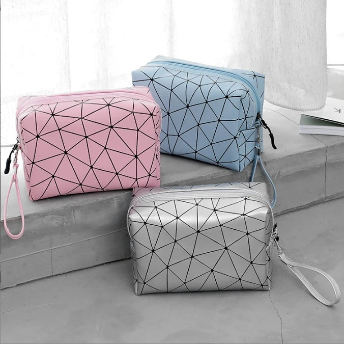 PU Leather Lipstick Makeup Organizer Fashion Travel for Bag New Luxury Zipper Cosmetic Bag