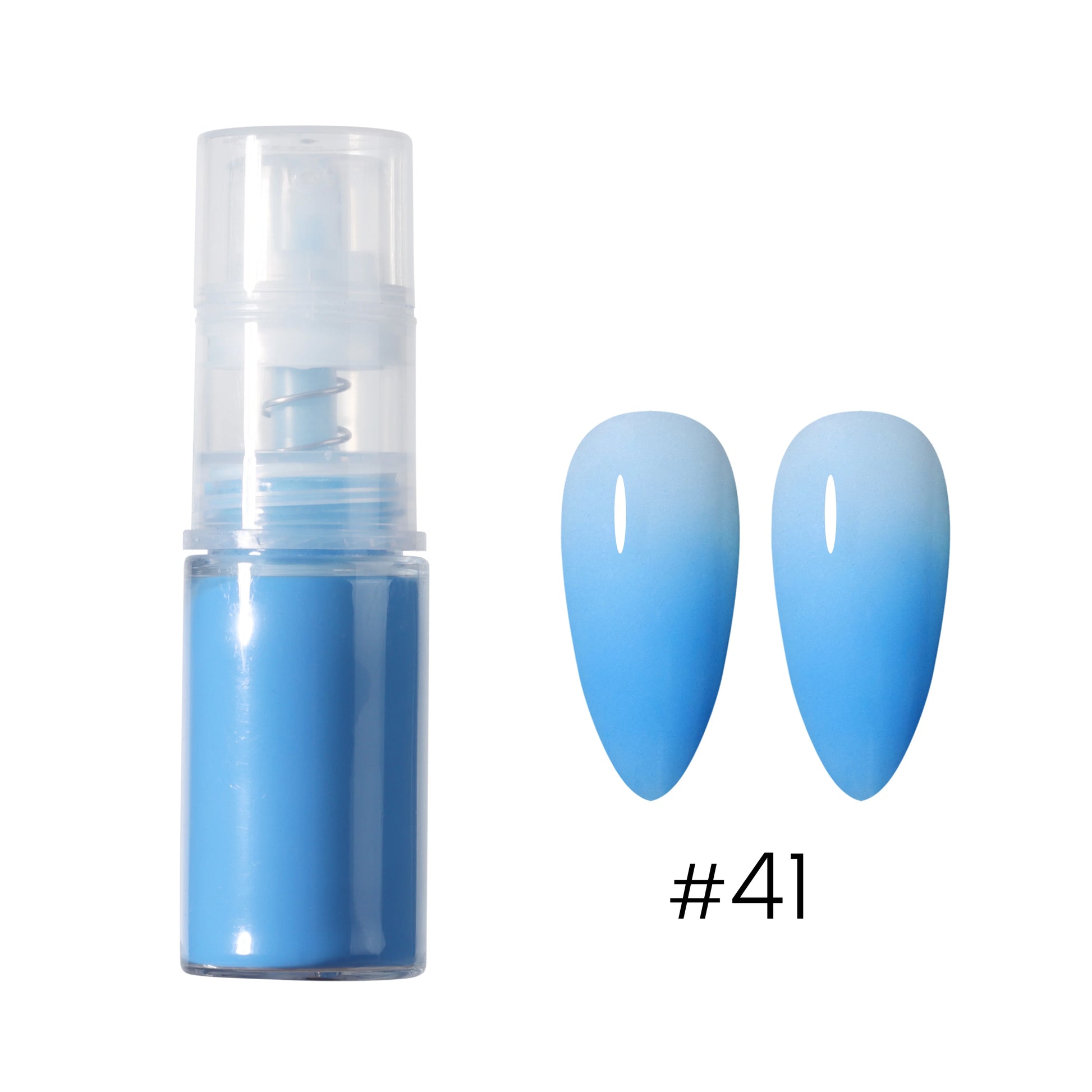 Customizable LOGO OEM Luxury Chrome Effect Hexagon Nail Gradient Spray Powder CE Certified Halal New Blue Colors 5g Acrylic D