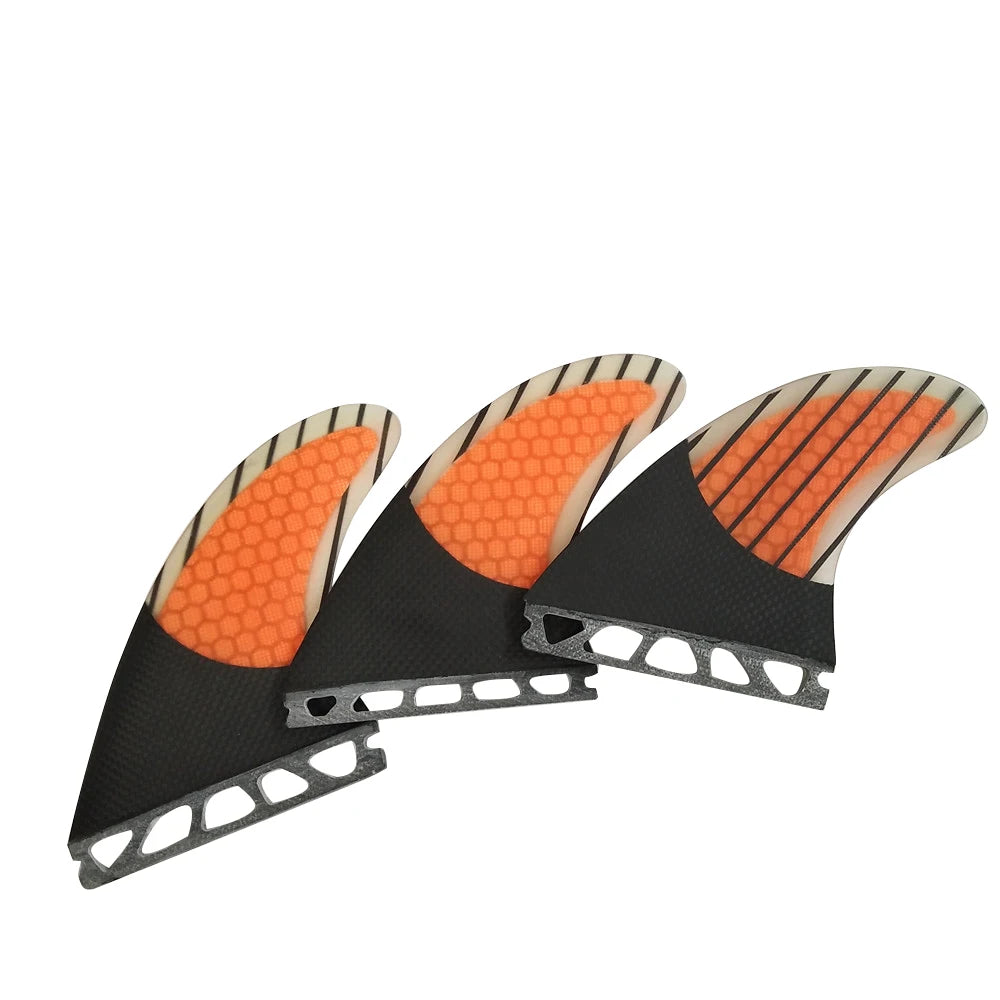 Custom Design Carbon Fiber Longboard Surfboard Fins Tri Set G7 Single Tab Fin