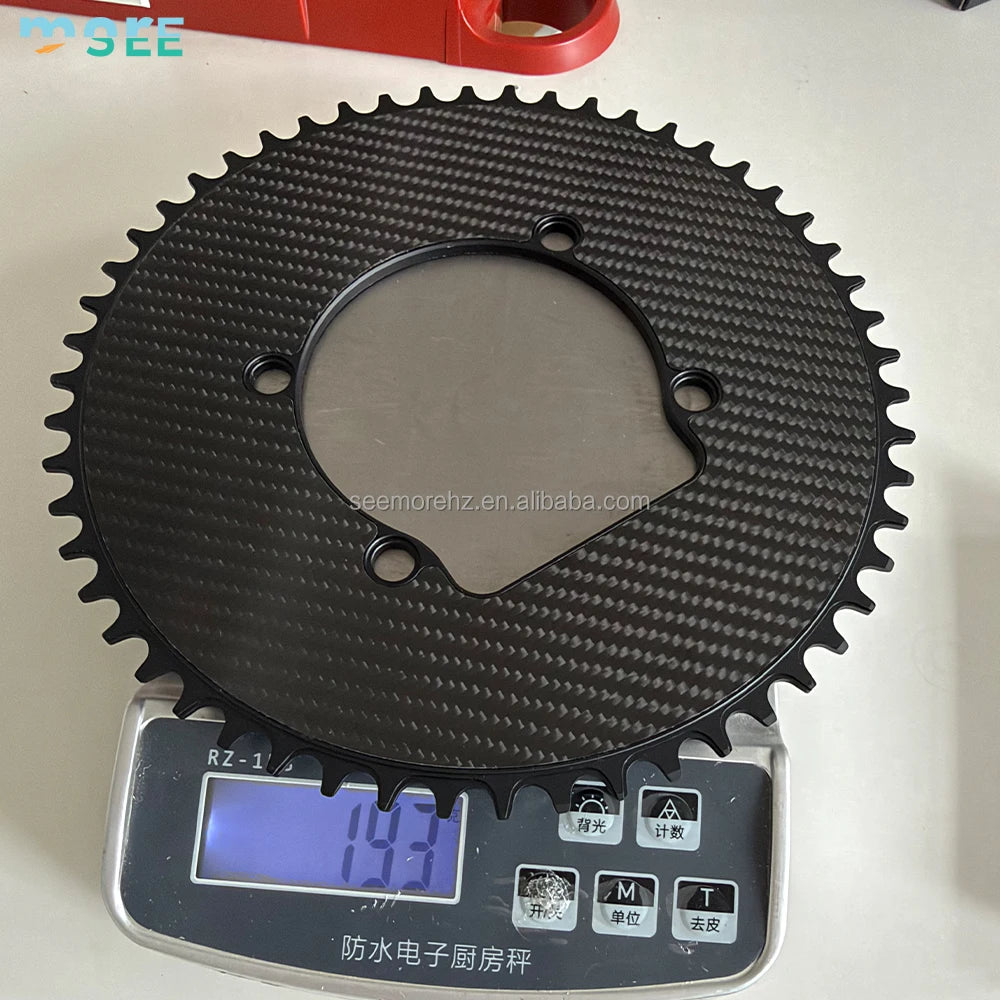 Seemore No Logo BMX Road Bike Chainring 50/34T 52/36T 53/39T 54/40T Lightweight 10-12 Speed bicycle Chain Ring Wheel Freewhee