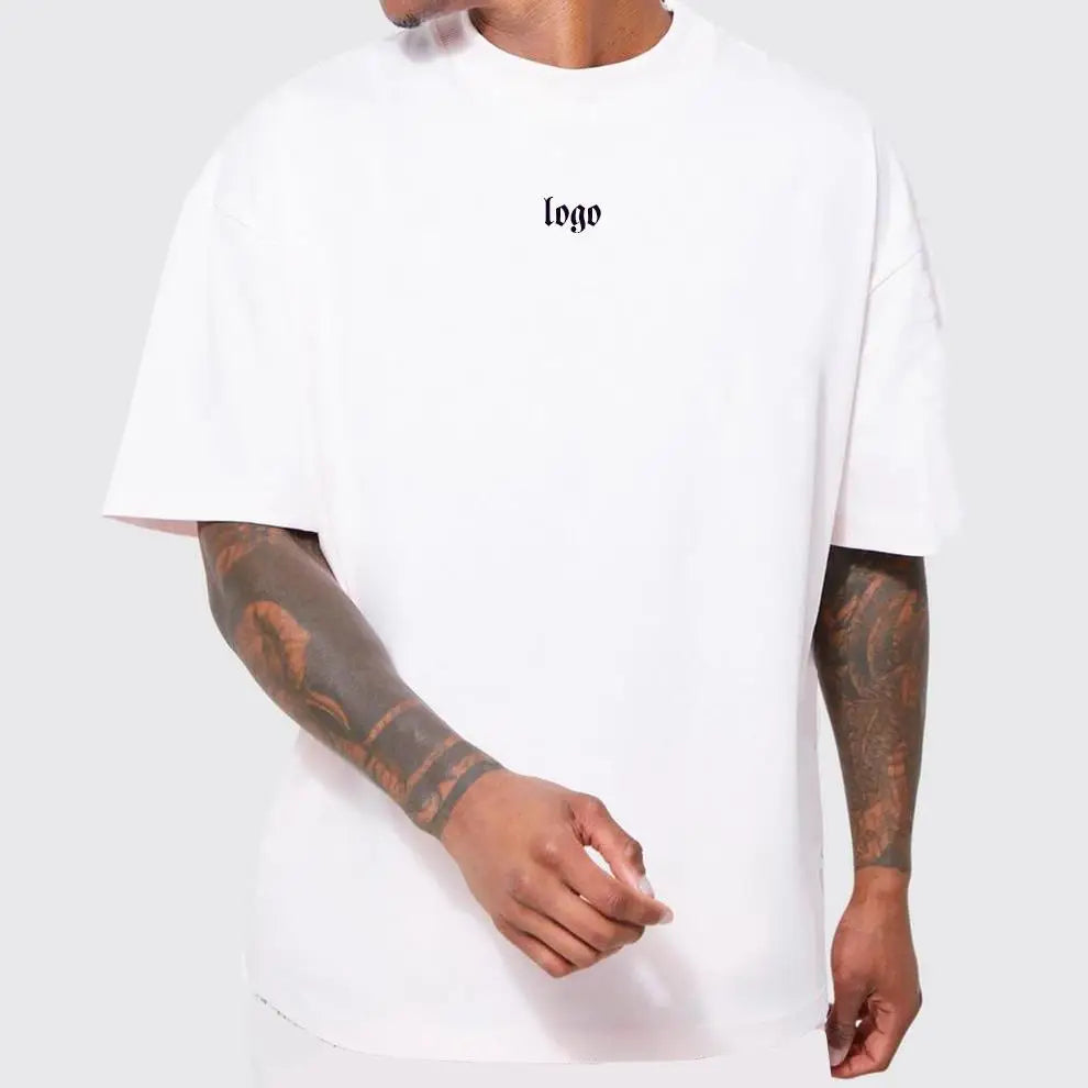 230g Oversized Custom Casual Luxury Logo Printed Blank Plain Gym Sports Muscle Slim Fit Plus Size Fitness T Shirt for Men