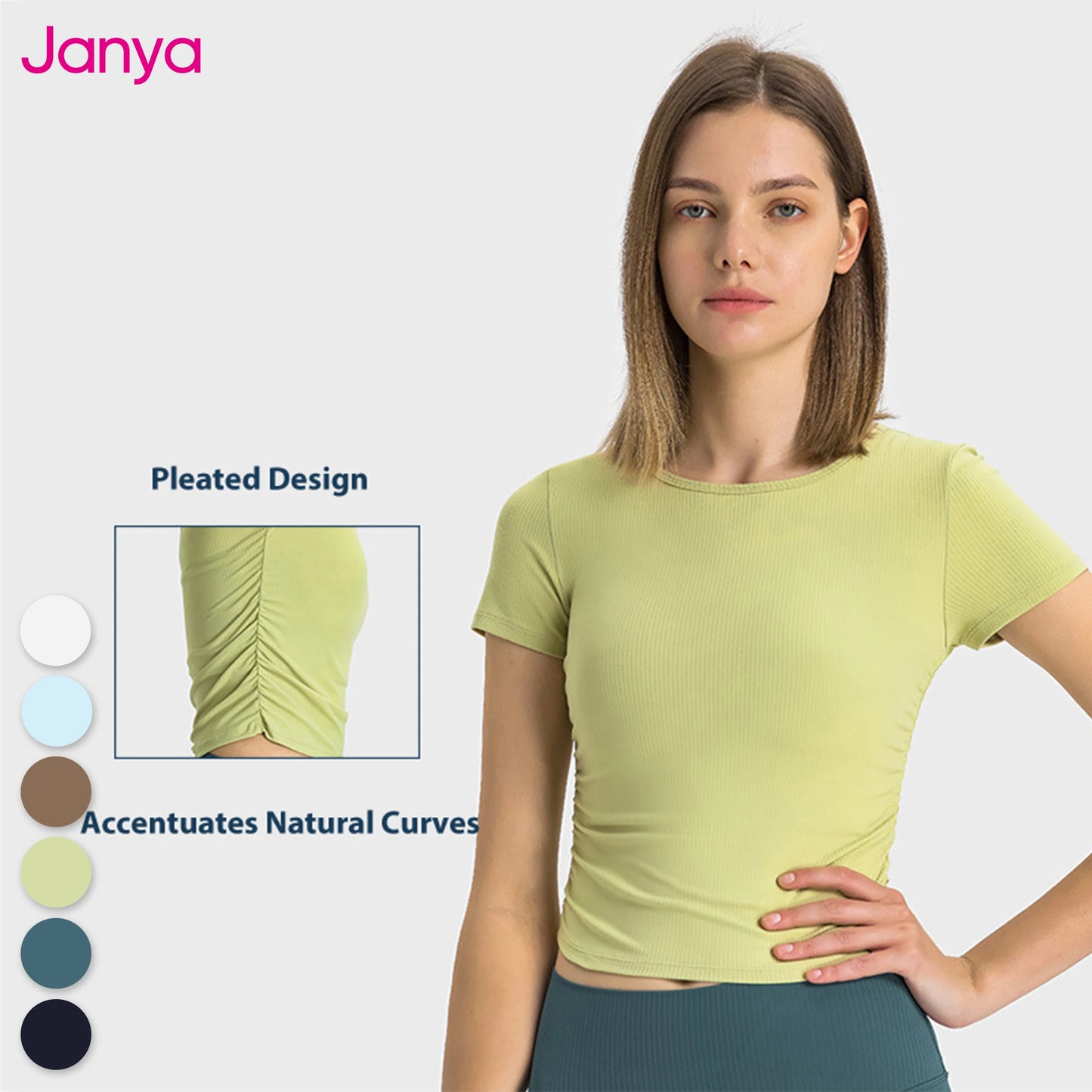 New Ladies T-shirts Nude Feeling Breathable Slim Tshirt Sports Clothing Short Sleeve Ribbed Yoga T Shirt Fitness Tops for Wom