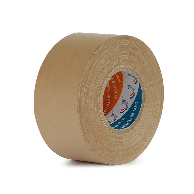 Heavy Duty Eco Brown Gummed Kraft Paper Tape Recyclable Single Sided Rubber Adhesive Water Activated for Carton Sealing