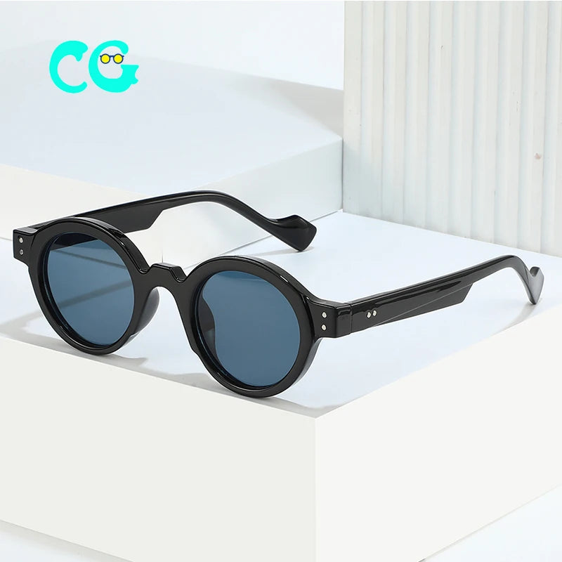 Retro Sunglasses 2024 Men Women Vintage Small Round Frame Sun Glasses Round Lens UV400 Goggles Shades Party Beach Glasses