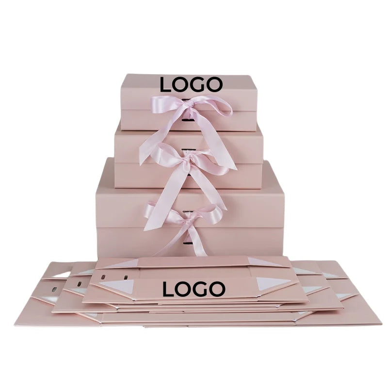 Recyclable Luxury Paper Box Custom Gift Box With Ribbon Closure Paper Box Packaging