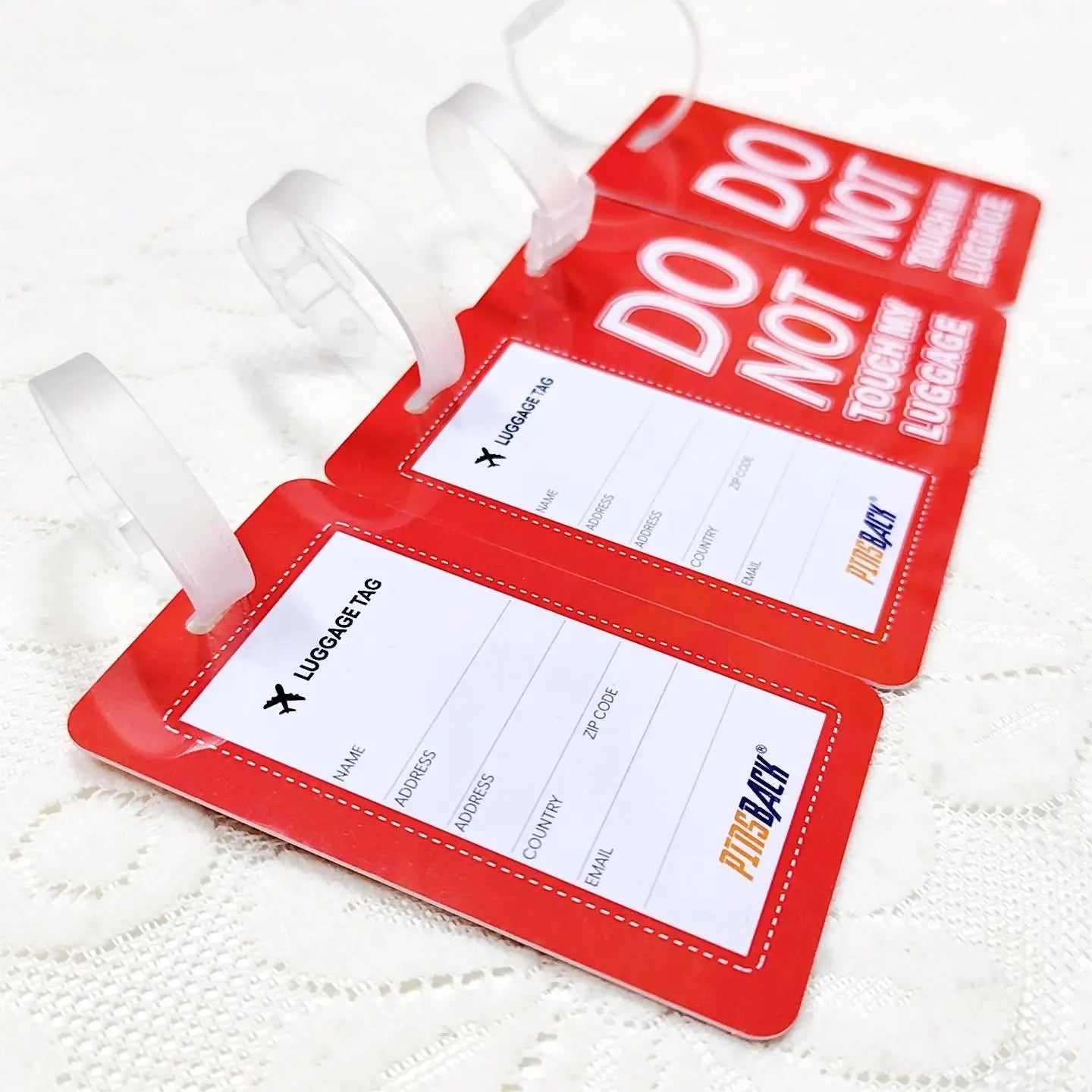 Travel Name ID Custom Logo Ready to Ship Pvc Rubber Luggage Tag Suitcase Double Sides Printing Luggage Tag for Travel Bags