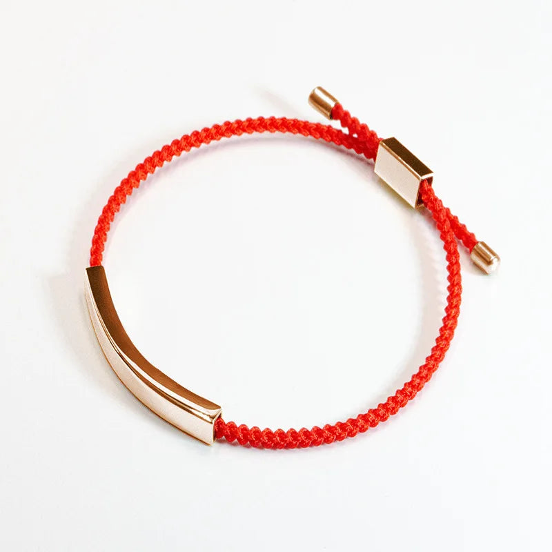 Daihe EBC3891 DIY Lettering logo Couple Bestie Bracelet 2mm  Titanium Steel Hollow Tube Bracelet Adjustable Telescopic Bracel