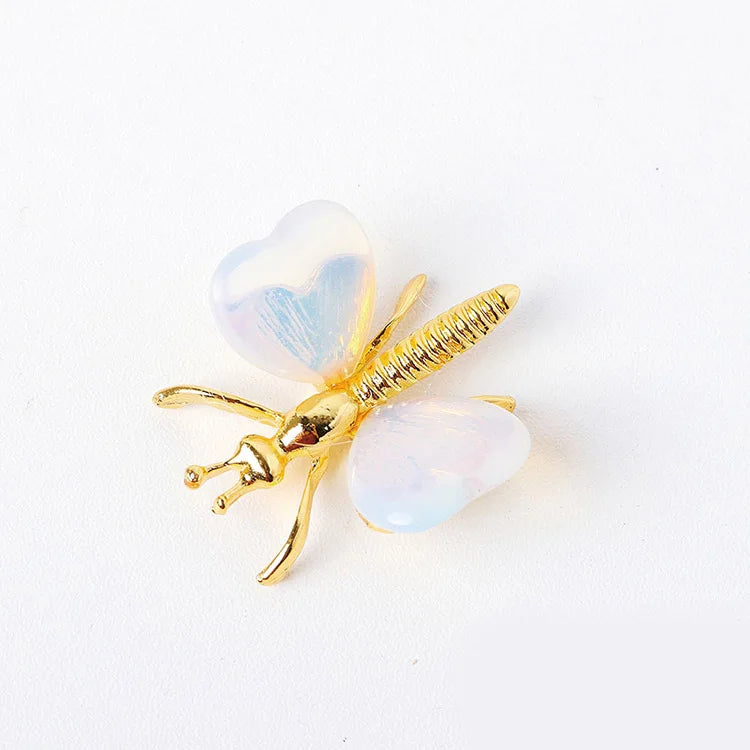 Diy Hot Sale Mixed Stone Crystals Carving Crafts butterfly Mini Crystals butterfly Ornaments