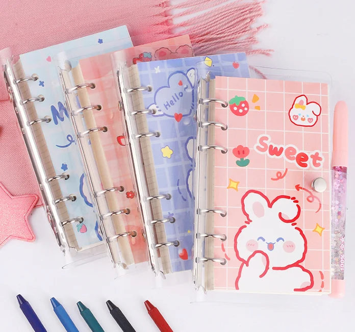 2026 A6 Kids Diary Notebook Primary School Gift Set Cute Notepad for Girl Heart Hand Ledger Children's Diary Planner Spiral N