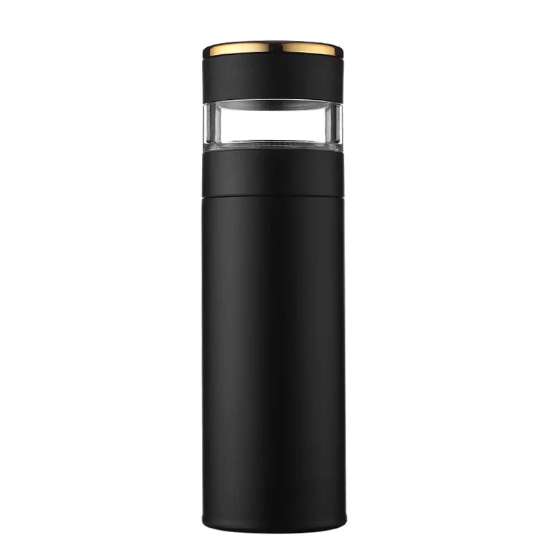 Intelligent Tea Vacuum Cup Stainless Steel Cooling Digital Display Tea Warehouse Portable Cup Wide Mouth Straw Lids